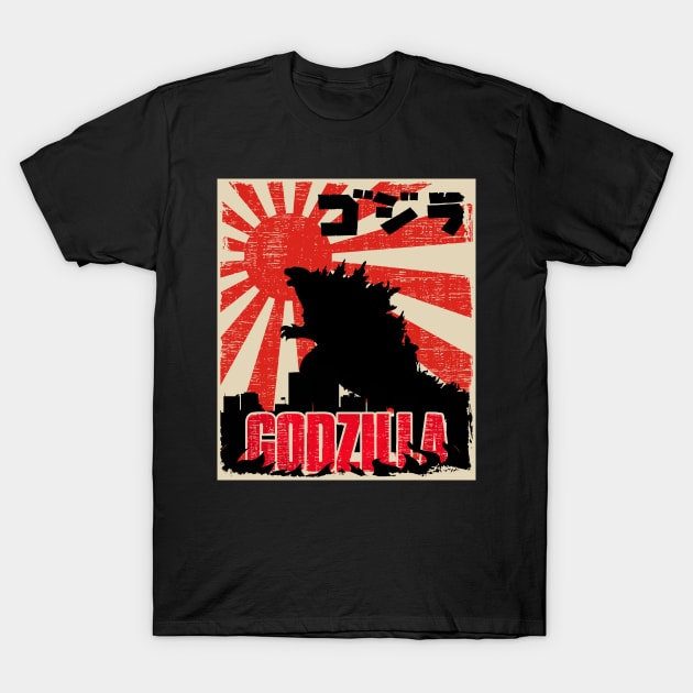 Japanese GODZILLA Tokyo Vintage T-Shirt by Garangs